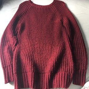 American Eagle Maroon Jegginh Sweater